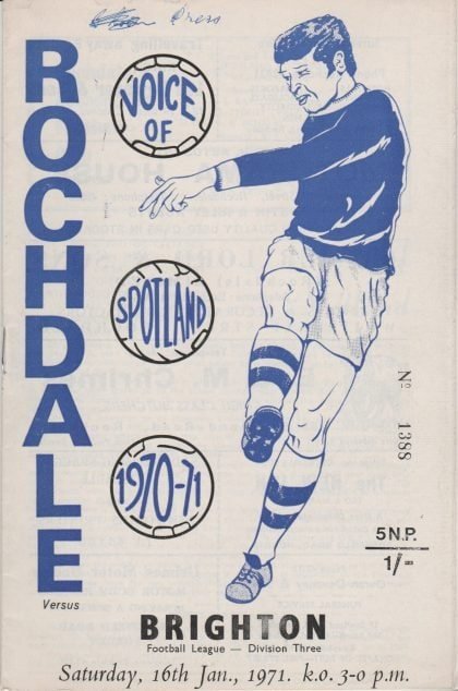 Rochdale v Brighton and Hove Albion 16-Jan-1971