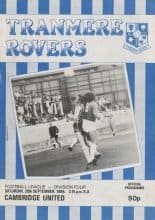 Tranmere Rovers v Cambridge United 20-Sep-1986