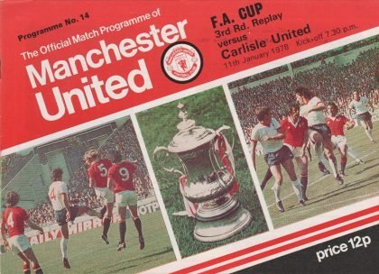 Manchester United v Carlisle United 11-Jan-1978