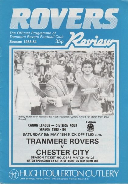 Tranmere Rovers v Chester City 05-May-1984