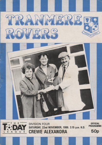 Tranmere Rovers v Crewe Alexandra 22-Nov-1986
