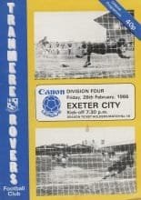 Tranmere Rovers v Exeter City 28-Feb-1986
