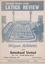 Wigan Athletic v Gateshead United 14-Nov-1977