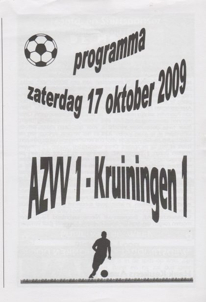 Axelse Zaterdag Voetbal Vereniging v Kruiningen   17-Oct-2009