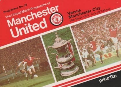 Manchester United v Manchester City 15-Mar-1978