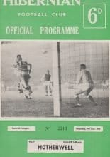 Hibernian v Motherwell  09-Oct-1965