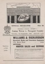 Luton Town v Newport County 03-Sep-1966