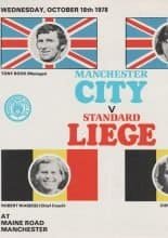 Manchester City v Standard Liege 18-Oct-1978