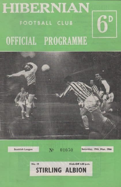 Hibernian v Stirling Albion  19-Mar-1966