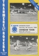 Tranmere Rovers v Swindon Town  04-Jan-1986