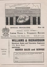 Luton Town v Tranmere Rovers 26-Mar-1966