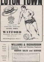 Luton Town v Watford 30-Apr-1969