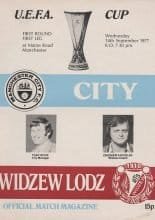 Manchester City v Widzew Lodz 14-Sep-1977