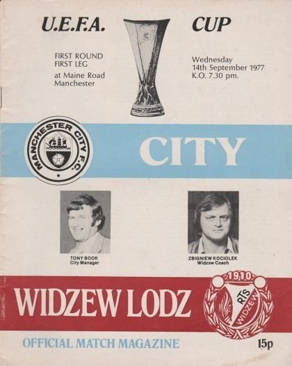 Manchester City v Widzew Lodz 14-Sep-1977