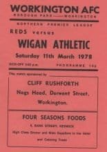 Workington v Wigan Athletic  11-Mar-1978