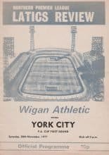 Wigan Athletic v York City 26-Nov-1977