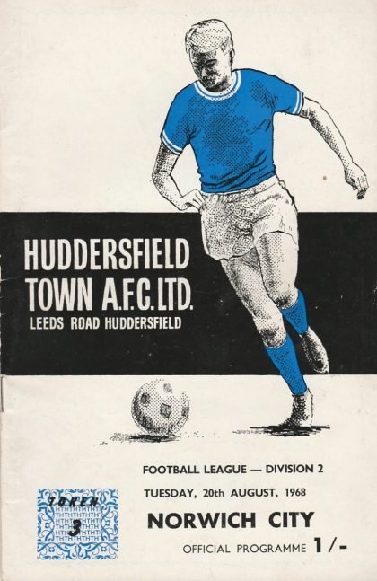 Huddersfield Town v Norwich City 20-Aug-1968