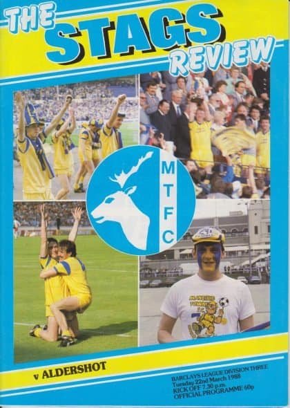 Mansfield Town v Aldershot 22-Mar-1988