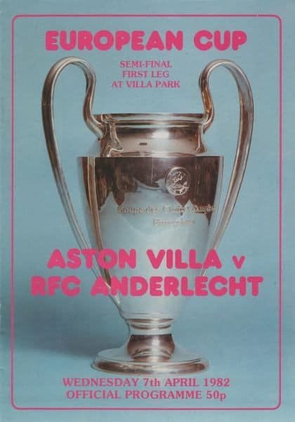 Aston Villa v Anderlecht  07-Apr-1982