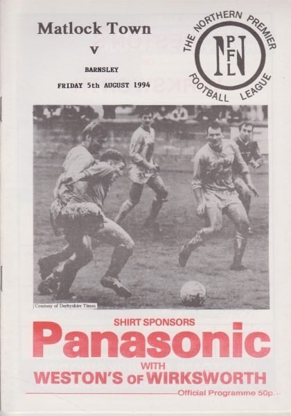 Matlock Town v Barnsley 05-Aug-1994