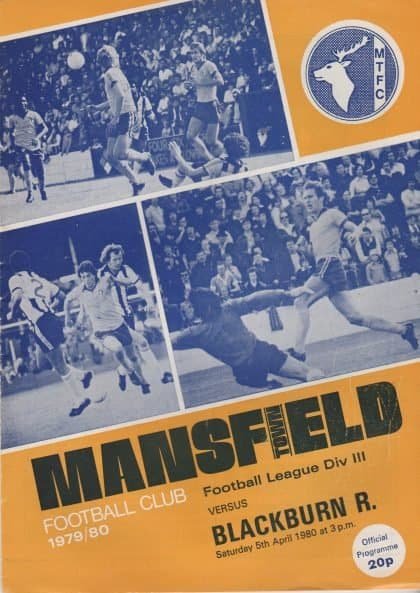 Mansfield Town v Blackburn Rovers 05-Apr-1980