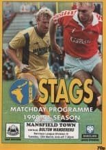 Mansfield Town v Bolton Wanderers  12-Mar-1991