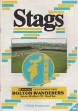 Mansfield Town v Bolton Wanderers  25-Mar-1989