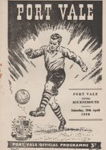 Port Vale v Bournemouth & Boscombe Athletic 19-Apr-1958