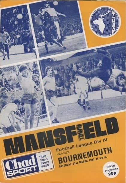 Mansfield Town v AFC Bournemouth  21-Mar-1981