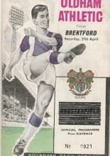 Oldham Athletic v Brentford 27-Apr-1963