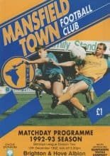 Mansfield Town v Brighton & Hove Albion  12-Dec-1992