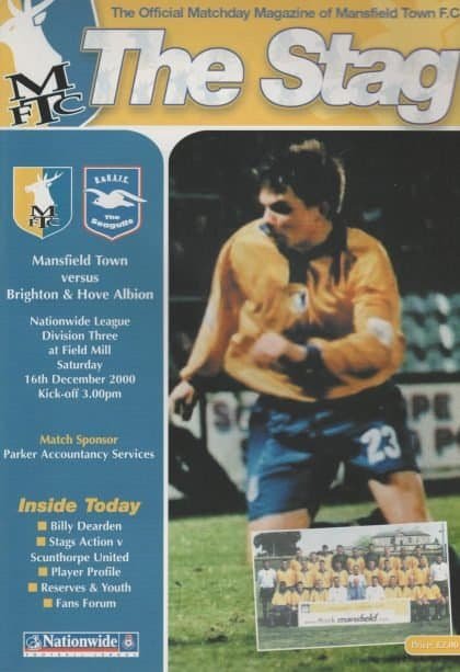 Mansfield Town v Brighton & Hove Albion 16-Dec-2000