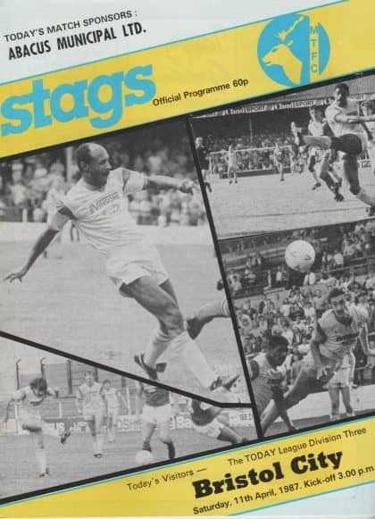 Mansfield Town v Bristol City 11-Apr-1987