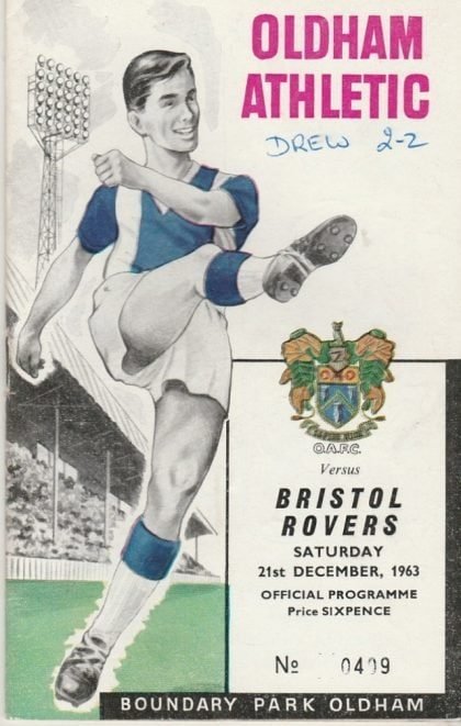 Oldham Athletic v Bristol Rovers  21-Dec-1963