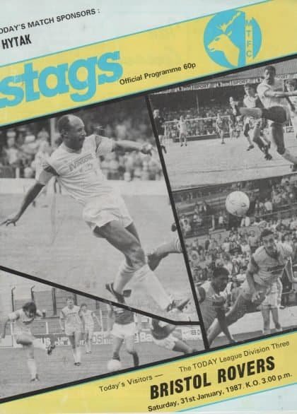 Mansfield Town v Bristol Rovers 31-Jan-1987