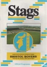 Mansfield Town v Bristol Rovers 08-Oct-1988