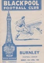 Blackpool v Burnley  23-Apr-1962