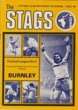 Mansfield Town v Burnley 24-Sep-1977
