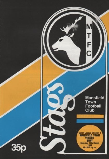 Mansfield Town v Bury 17-Mar-1984