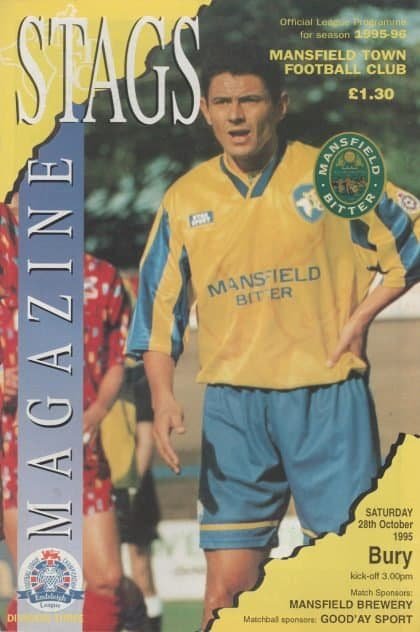 Mansfield Town v Bury 28-Oct-1995