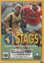 Mansfield Town v Cambridge United  18-Sep-1990