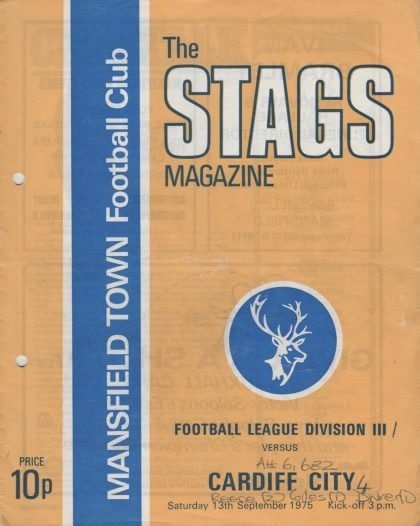Mansfield Town v Cardiff City 16-Sep-1975
