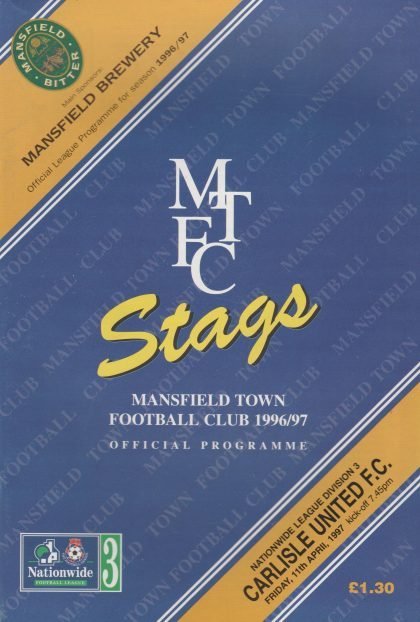 Mansfield Town v Carlisle United 11-Apr-1997