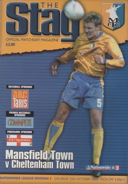Mansfield Town v Cheltenham Town 25-Oct-2003
