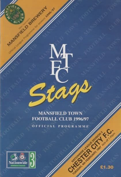 Mansfield Town v Chester City 04-Feb-1997