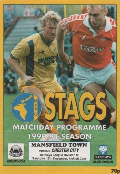 Mansfield Town v Chester City  15-Dec-1990