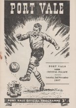 Port Vale v Crystal Palace  02-Nov-1957