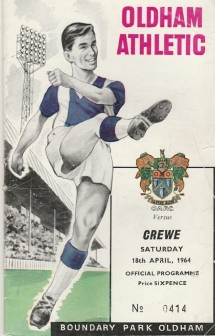 Oldham Athletic v Crewe Alexandra 18-Apr-1964