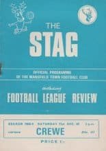 Mansfield Town v Crewe Alexandra 21-Dec-1968