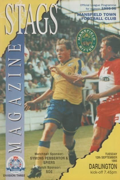 Mansfield Town v Darlington  12-Sep-1995